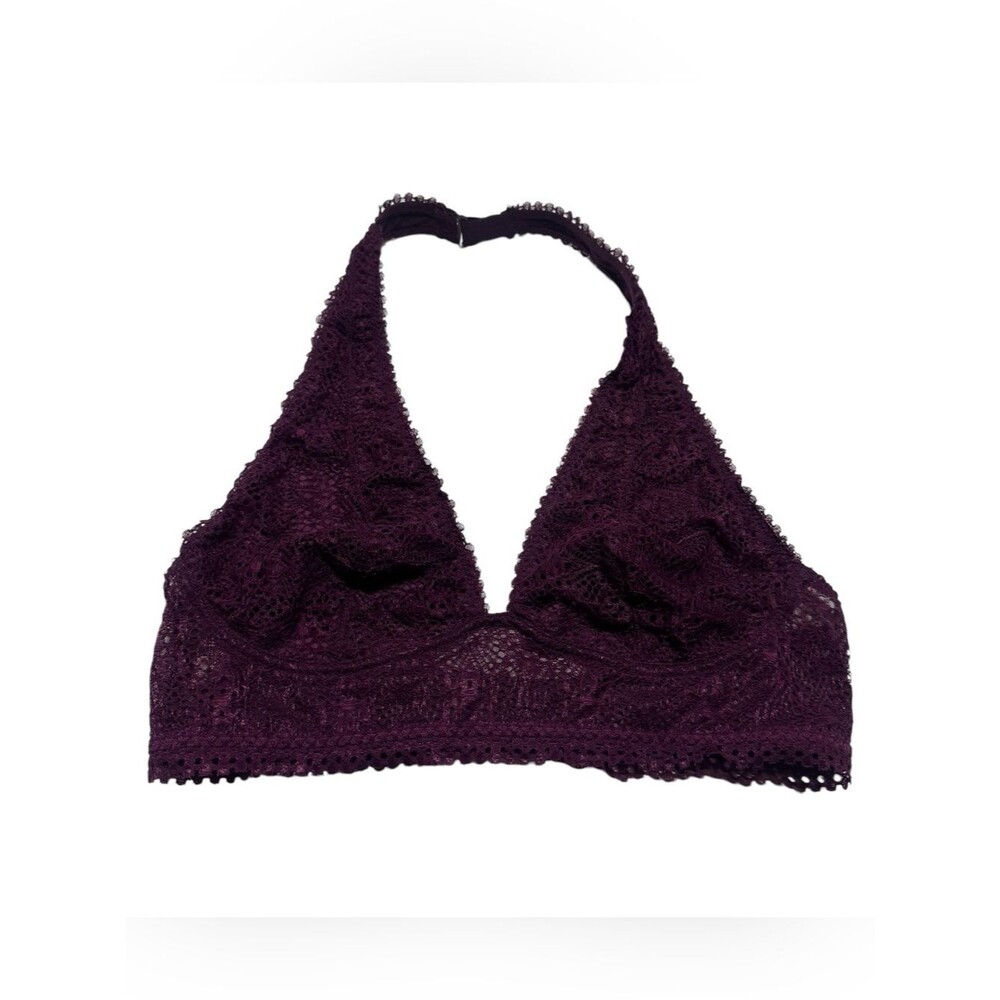 Victoria's Secret Burgundy Lace Halter Bralette